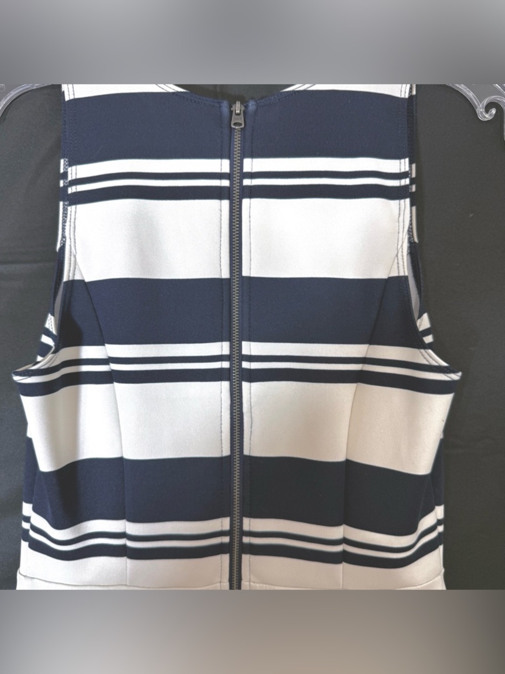 Abercrombie & Fitch Sleeveless V-Neck Striped Mini Skater Dress Size Small - Picture 9 of 15